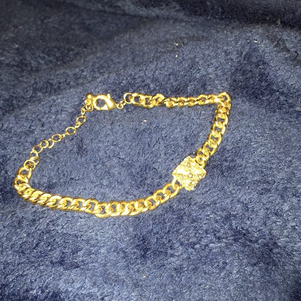 Gold w/ rhinestone bracelet
